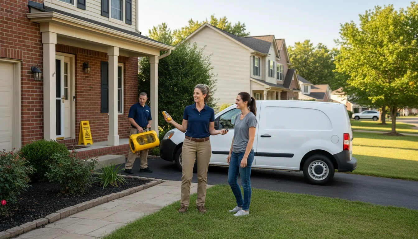Residential water damage restoration in Foxburg, PA